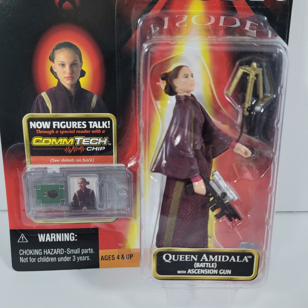 Star Wars Episode I Queen Amidala Battle Action Figure CommTech Chip Hasbro 1999 - Picture 3 of 7